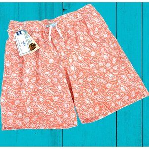 NEW Southern Tide Boys' XL(16) Shell of a Good Time Swim Trunks Shorts-$59.50
